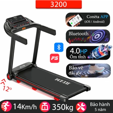 Máy chạy bộ gập gọn Bluetooth, độ dốc, tốc độ 14km/h, cho gia đình - 4,1 triệu 10 Máy chạy bộ gập gọn Bluetooth, độ dốc, tốc độ 14km/h, cho gia đình - 4,1 triệu 10