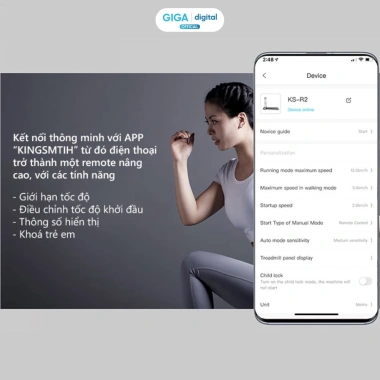 Máy chạy bộ gấp gọn KingSmith R2 tại nhà chính hãng, giảm 13,5M, BH 12 tháng 7