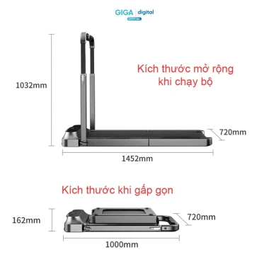Máy chạy bộ gấp gọn KingSmith R2 tại nhà chính hãng, giảm 13,5M, BH 12 tháng 8