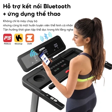 Máy chạy bộ gấp gọn OneTwoFit 2.5HP, màn hình LED, loa Bluetooth, 3 mức nghiêng thủ công, tải 120kg – giá 5.299.000₫ 7