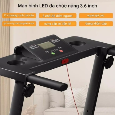 Máy chạy bộ gấp gọn OS‑P01 cao cấp, tiện lợi, chính hãng, bảo hành 5 năm, giá 3,150,000₫