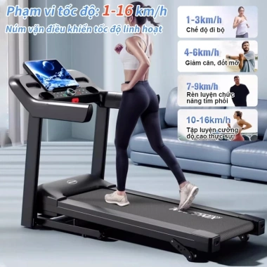 Máy chạy bộ gấp gọn tại nhà 1‑14km/h, 0‑12°, giảm chấn giảm ồn, giá đỡ điện thoại, điều khiển từ xa - chỉ 5,6 triệu 2 Máy chạy bộ gấp gọn tại nhà 1‑14km/h, 0‑12°, giảm chấn giảm ồn, giá đỡ điện thoại, điều khiển từ xa - chỉ 5,6 triệu 2