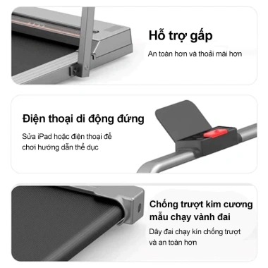 Máy chạy bộ gập gọn trong nhà – Băng EVA chống rung, giảm cân, giá 3.039.000₫