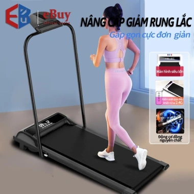 Máy chạy bộ gia dụng băng EVA chống rung, thiết kế nhỏ gọn không tay cầm, bảo hành dài hạn