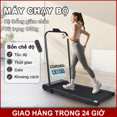 Máy chạy bộ gia dụng tại nhà - Băng chạy chống rung, độ dốc điều chỉnh, giá 1.89 triệu