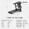 Máy chạy bộ Hapo HP03 gấp gọn, đai massage, tạ tay, chịu tải 120kg - 7.9 triệu 2