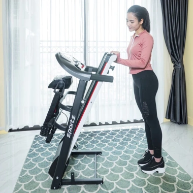 Máy chạy bộ Hapo HP03 gấp gọn, đai massage, tạ tay, chịu tải 120kg - 7.9 triệu