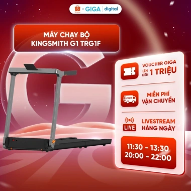 Máy chạy bộ KingSmith G1 TRG1F 2.023 - Thảm rộng, gấp gọn tiện lợi, màn hình LED, BH 12 tháng - Giá chỉ 11.69 triệu
