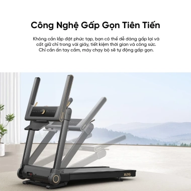 Máy chạy bộ leo dốc gấp gọn Lumias X26 - 120kg, 15km/h, giá 13,990,000 VND