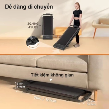 Máy chạy bộ mini gấp gọn đa năng, điều chỉnh độ dốc - Máy tập thể dục tại nhà giá 1.89 triệu 9