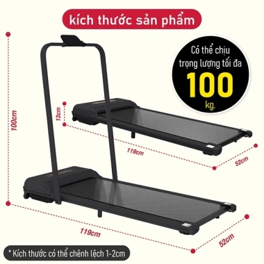 Máy chạy bộ TM200 có điều khiển từ xa - Băng chạy chống rung, giá 2.299.000₫