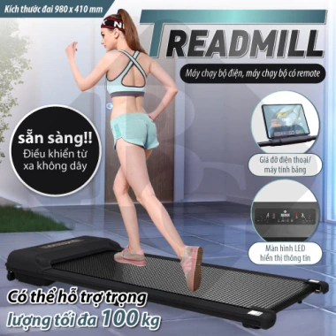 Máy chạy bộ TM200 có điều khiển từ xa - Băng chạy chống rung, giá 2.299.000₫