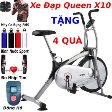 Máy chạy bộ xe đạp Queen Sport X9 X10 - Đo nhịp tim, bình nước, giá 2.800.000VND