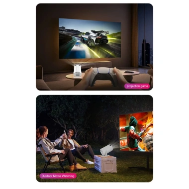 Máy chiếu mini WiFi 480x360 1.080P, kết nối điện thoại HDMI USB, xem phim tối, giá 429.000 6