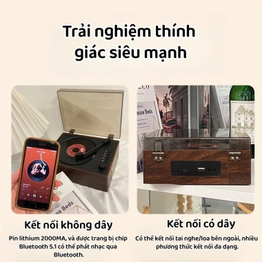 Máy Chơi CD Đa Năng Bluetooth - Phát Nhạc Chất Lượng, Quà Tặng Sáng Tạo Giá 887k
