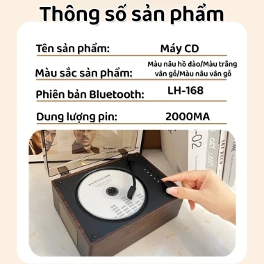 Máy Chơi CD Đa Năng Bluetooth - Phát Nhạc Chất Lượng, Quà Tặng Sáng Tạo Giá 887k