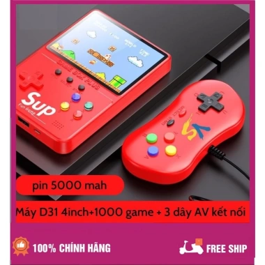 Máy chơi game cầm tay D31 Plus - Màn hình 4.0 Full HD lớn, sạc dự phòng, chỉ 455.000₫