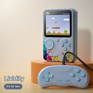 Máy chơi game cầm tay G5 - 500 trò chơi, 2 người chơi, pin sạc, giá ưu đãi 168.555đ