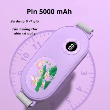 Máy chườm bụng kinh Đai Massage 6 mức nhiệt Giảm đau bụng tháng quà tặng người thương 6
