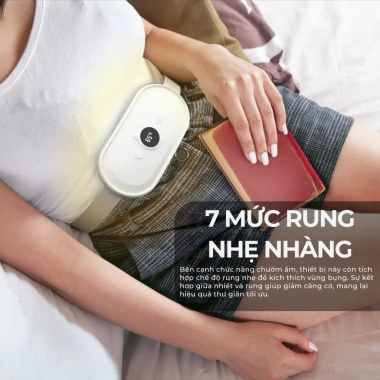 Máy Chườm Bụng Wisezen - Đai Mát Xa Massage Giảm Đau Làm Ấm Quà Tặng Vợ 189k