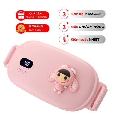 Máy Chườm Bụng Wisezen - Đai Mát Xa Massage Giảm Đau Làm Ấm Quà Tặng Vợ 189k