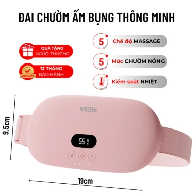Máy Chườm Bụng Wisezen - Đai Mát Xa Massage Giảm Đau Làm Ấm Quà Tặng Vợ 189k 10 Máy Chườm Bụng Wisezen - Đai Mát Xa Massage Giảm Đau Làm Ấm Quà Tặng Vợ 189k 10