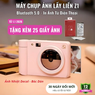 Máy chụp ảnh lấy liền HPRT Z1 – In điện thoại, Bluetooth 5.0, tự động AR, 1,990,000₫