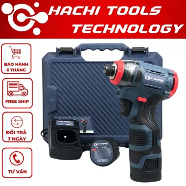 Máy chuyên vít KAMPRO 7.028 không chổi than, 3 tốc độ, búa, pin 4 cell – 510.000₫