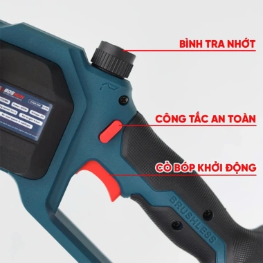 Máy Cưa Xích BOSHUN BS-CS08BL 8inch Không Chổi Than 15cell Tra Nhớt Giá 635.000đ