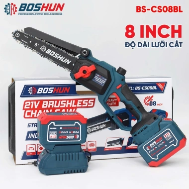 Máy Cưa Xích BOSHUN BS-CS08BL 8inch Không Chổi Than 15cell Tra Nhớt Giá 635.000đ 7 Máy Cưa Xích BOSHUN BS-CS08BL 8inch Không Chổi Than 15cell Tra Nhớt Giá 635.000đ 7