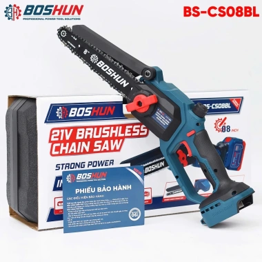 Máy Cưa Xích BOSHUN BS-CS08BL 8inch Không Chổi Than 15cell Tra Nhớt Giá 635.000đ