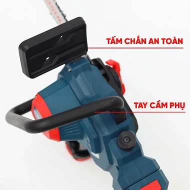 Máy cưa xích kéo dài pin BOSHUN BS-CS12PLUS 12inch, tích hợp cần nối dài, không chổi than – Giá 1.099.000đ