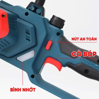 Máy Cưa Xích Pin BOSHUN BS-CS12PRO 12inch, Tra Nhớt Tự Động, Chân Pin Phổ Thông - Giá Ưu Đãi 729k