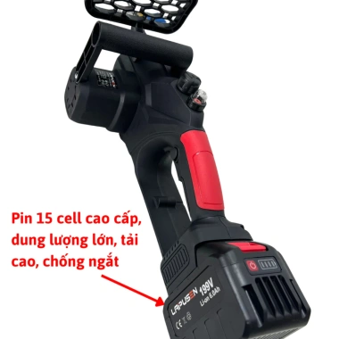 Máy Cưa Xích Pin LAPUSEN 199V 12inch Không Chổi Than, Pin 4cm, Bảo Hành 12 Tháng
