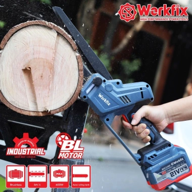 Máy cưa xích pin WORKFIX WF-CX08PRO - Lam 8 inch, bình nhớt, không chổi than, 749.000₫