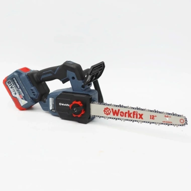 Máy cưa xích pin WORKFIX WF-CX12PRO 12 inch lam xích tự động, LED hiển thị pin, không than, giảm giá 15%