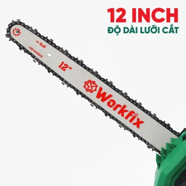 Máy cưa xích WORKFIX WF-CS12CP 12inch, trầm nhớt tự động, cần gạt an toàn - 749.000₫