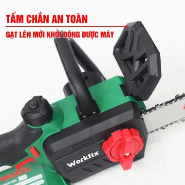 Máy cưa xích WORKFIX WF-CS12CP 12inch, trầm nhớt tự động, cần gạt an toàn - 749.000₫