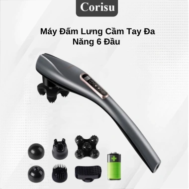 Máy Đấm Lưng Cầm Tay Đa Năng 6 Đầu Massage - Thư Giãn, Bảo Hành 12 Tháng, 390k
