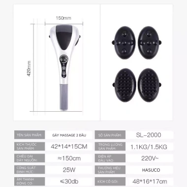 Máy Đấm Lưng Đa Năng HUMAM DHH-25W - Nhiệt Hồng Ngoại, Massage Vai Gáy, Cột Sống, Giảm Đau Mỏi, Giá chỉ 790.000₫