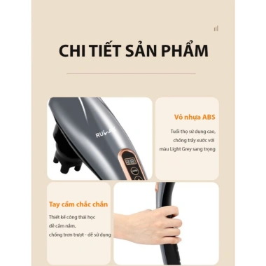 Máy Đấm Lưng RULAX 2.025 - Massage Cầm Tay 6 Đầu Cao Cấp, BH 1 Năm, Giá 360.000