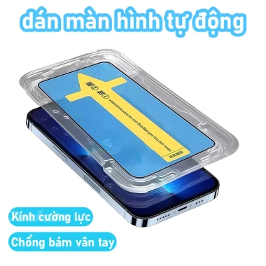 Máy dán màn hình tự động iPhone 17 16 15 14 13 12 11 Pro Max, kính cường lực full màn, giá 39.800₫
