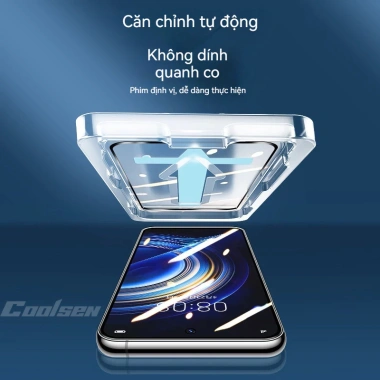 Máy dán màn hình tự động iPhone 17 16 15 14 13 12 11 Pro Max, kính cường lực full màn, giá 39.800₫