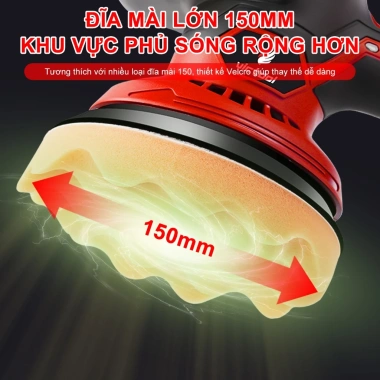 Máy đánh bóng ô tô không dây 21V 600W đa năng 6 tốc độ, pin cầm tay, mài, phủ sáp 3
