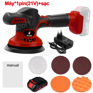 Máy đánh bóng ô tô không dây 21V 600W đa năng 6 tốc độ, pin cầm tay, mài, phủ sáp 10