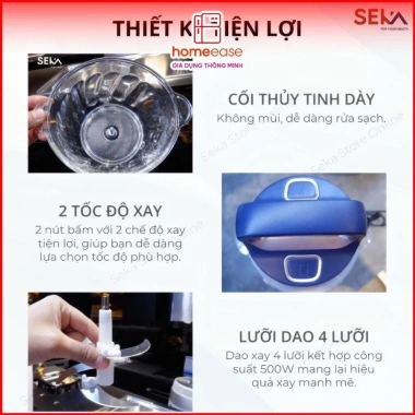 Máy Đánh Ruốc Chà Bông Seka 2L Inox 304 Đa năng xay thịt, hành, tỏi, ớt tặng lưỡi dao 8 Máy Đánh Ruốc Chà Bông Seka 2L Inox 304 Đa năng xay thịt, hành, tỏi, ớt tặng lưỡi dao 8