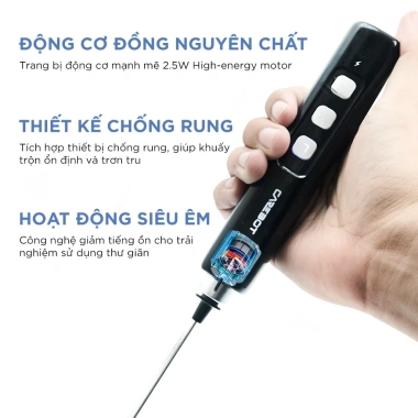 Máy Đánh Tạo Bọt Cafe CareBot MixFlow 1.200 – Động Cơ Đồng Nguyên 3 Tốc Độ, Sạc Kép Đế & USB, Giá Ưu Đãi 264k 6 Máy Đánh Tạo Bọt Cafe CareBot MixFlow 1.200 – Động Cơ Đồng Nguyên 3 Tốc Độ, Sạc Kép Đế & USB, Giá Ưu Đãi 264k 6