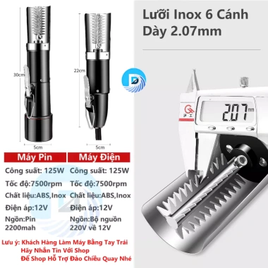 Máy Đánh Vảy Cá Cầm Tay 125W Chống Nước, Lưỡi Inox 304 - Giá chỉ 385.000 VNĐ 2