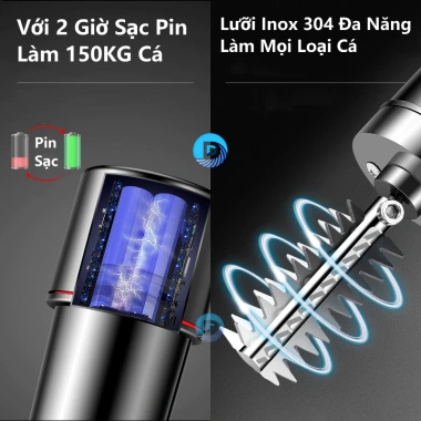 Máy Đánh Vảy Cá Cầm Tay 125W Chống Nước, Lưỡi Inox 304 - Giá chỉ 385.000 VNĐ 4