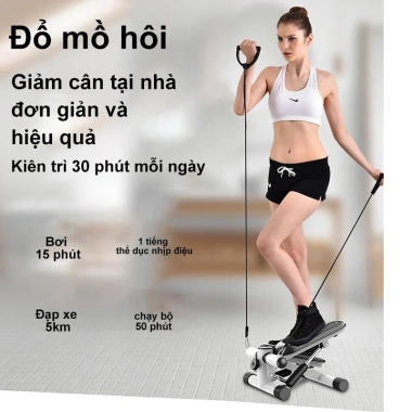 Máy đạp bước chân đa năng cho nam nữ, giảm cân yên tĩnh, màn hình LED - 689,000đ